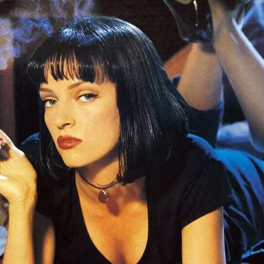 Uma Thurman nei panni di Mia in Pulp Fiction
